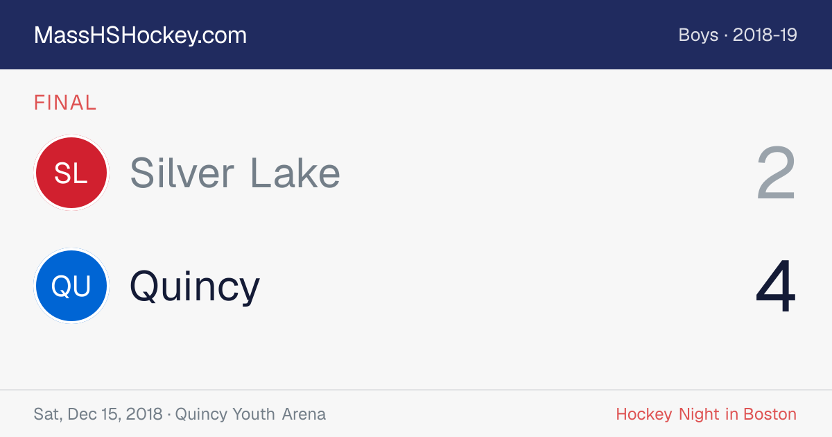Silver Lake at Quincy score card
