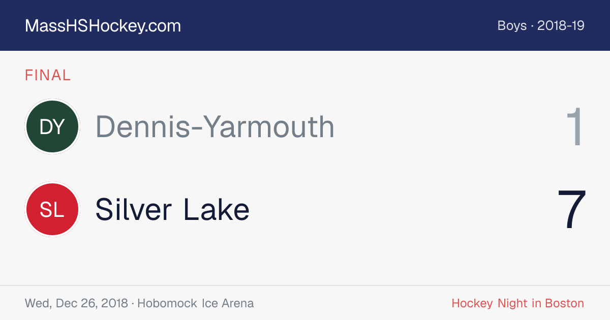 Dennis-Yarmouth at Silver Lake score card