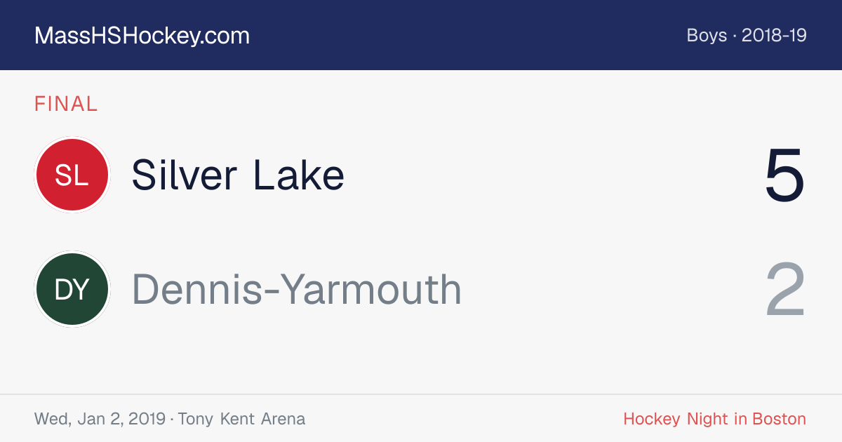 Silver Lake at Dennis-Yarmouth score card