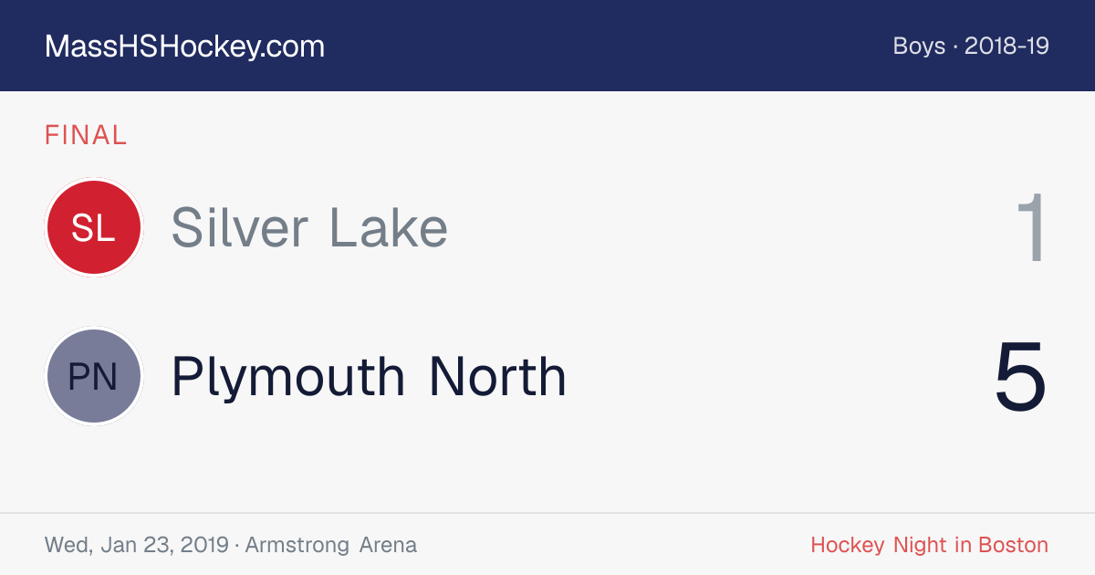 Silver Lake at Plymouth North score card