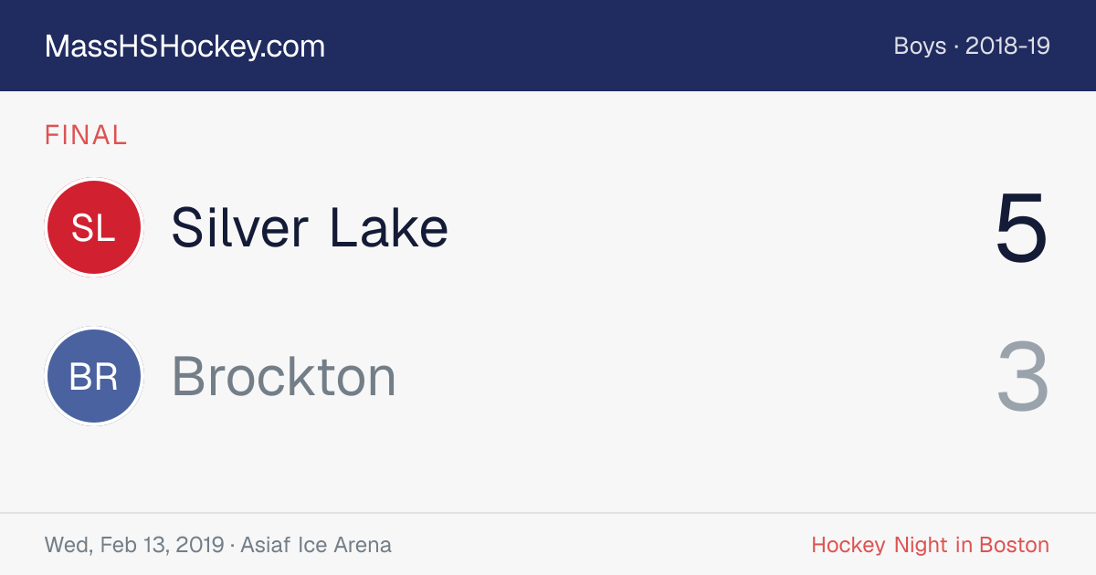 Silver Lake at Brockton score card