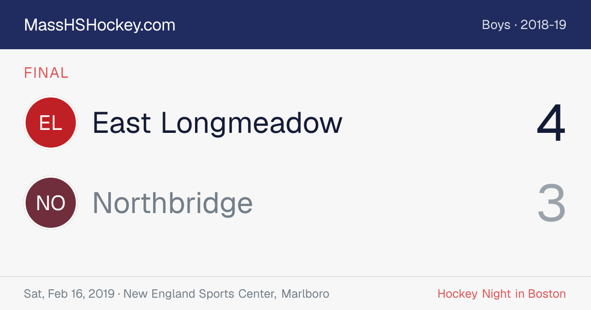 East Longmeadow at Northbridge score card