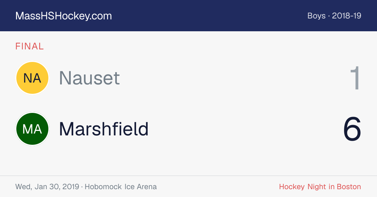 Nauset at Marshfield score card