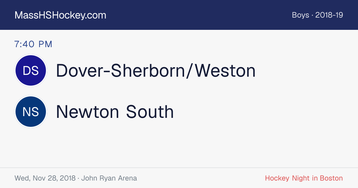 Dover-Sherborn/Weston at Newton South score card