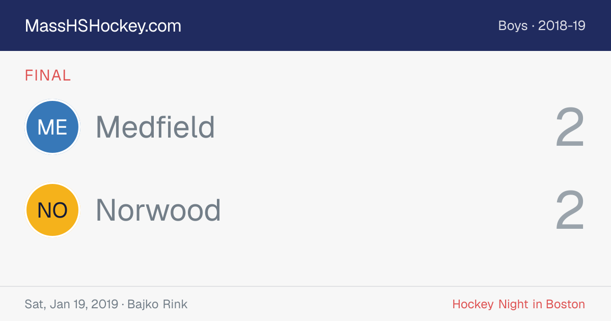 Medfield at Norwood score card
