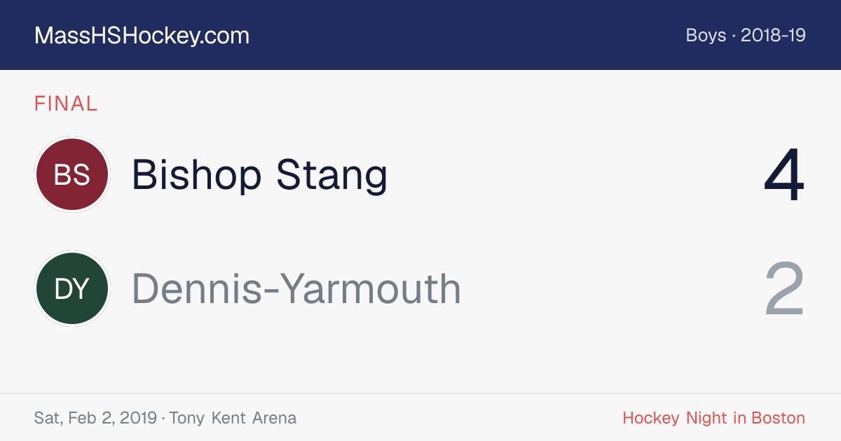 Bishop Stang at Dennis-Yarmouth score card