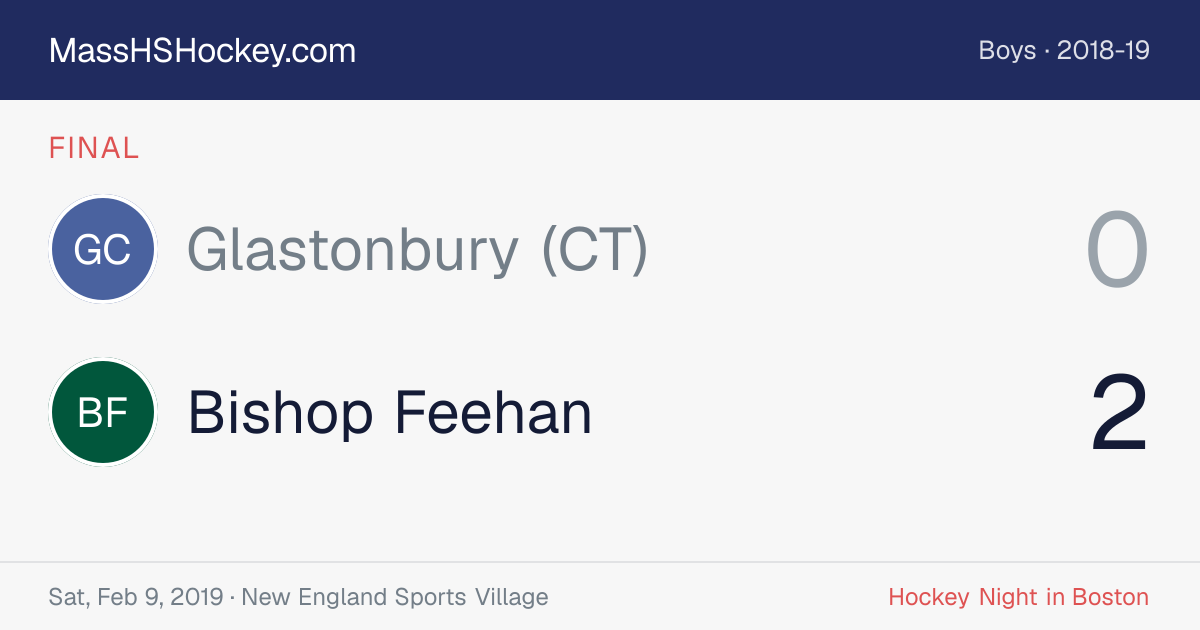 Glastonbury (CT) at Bishop Feehan score card