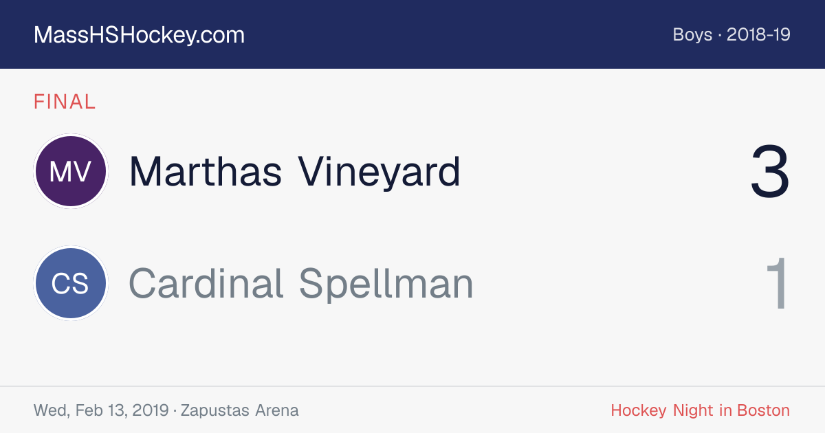 Marthas Vineyard at Cardinal Spellman score card