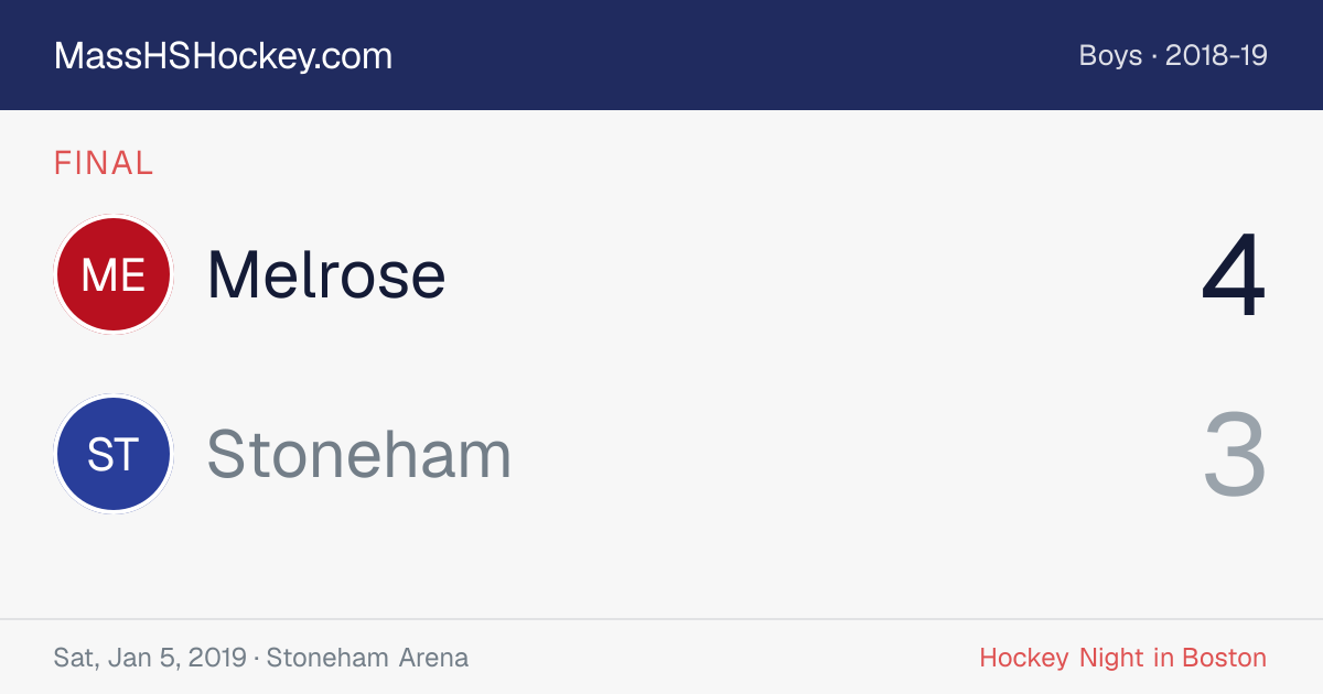 Melrose at Stoneham score card