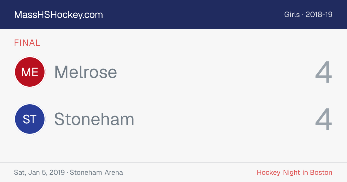 Melrose at Stoneham score card