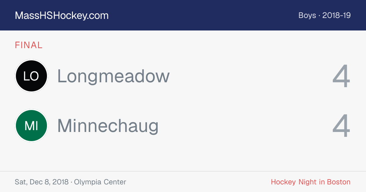 Longmeadow at Minnechaug score card
