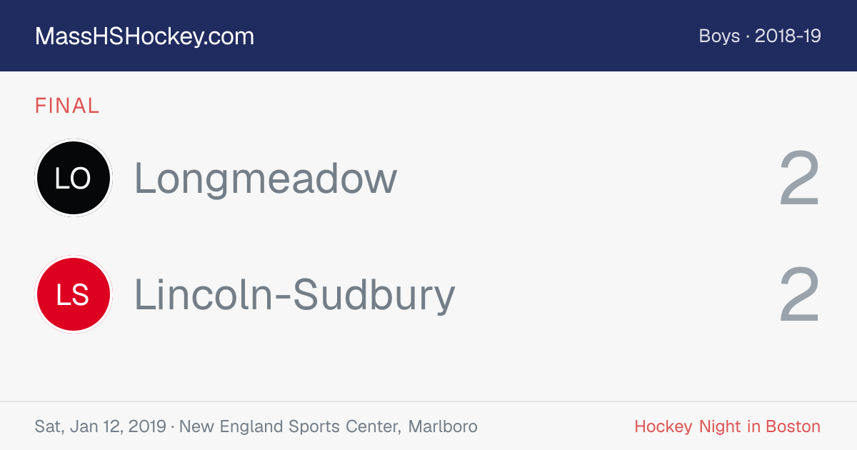 Longmeadow at Lincoln-Sudbury score card