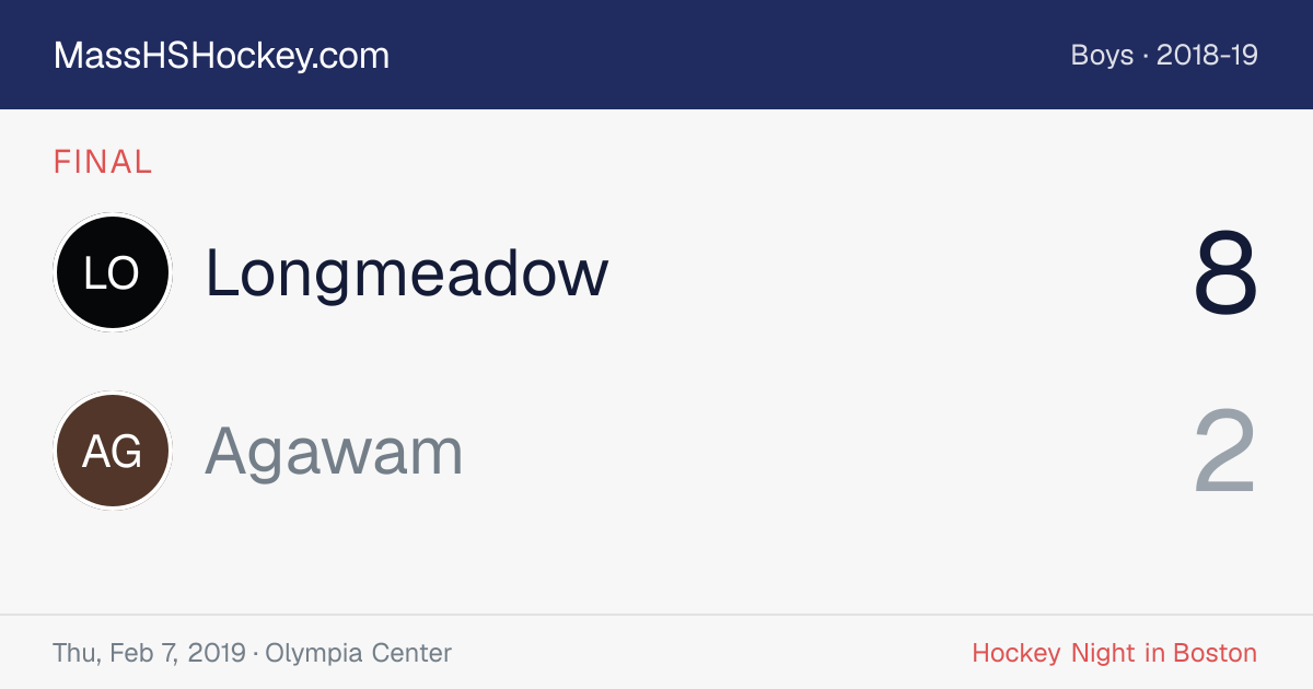 Longmeadow at Agawam score card