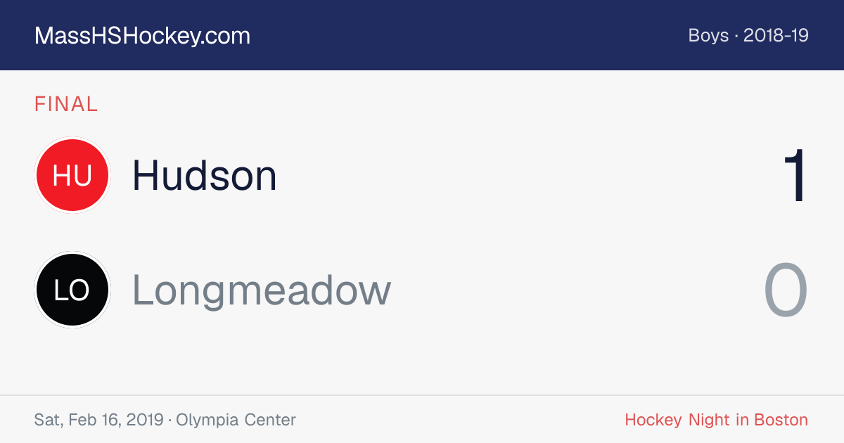Hudson at Longmeadow score card