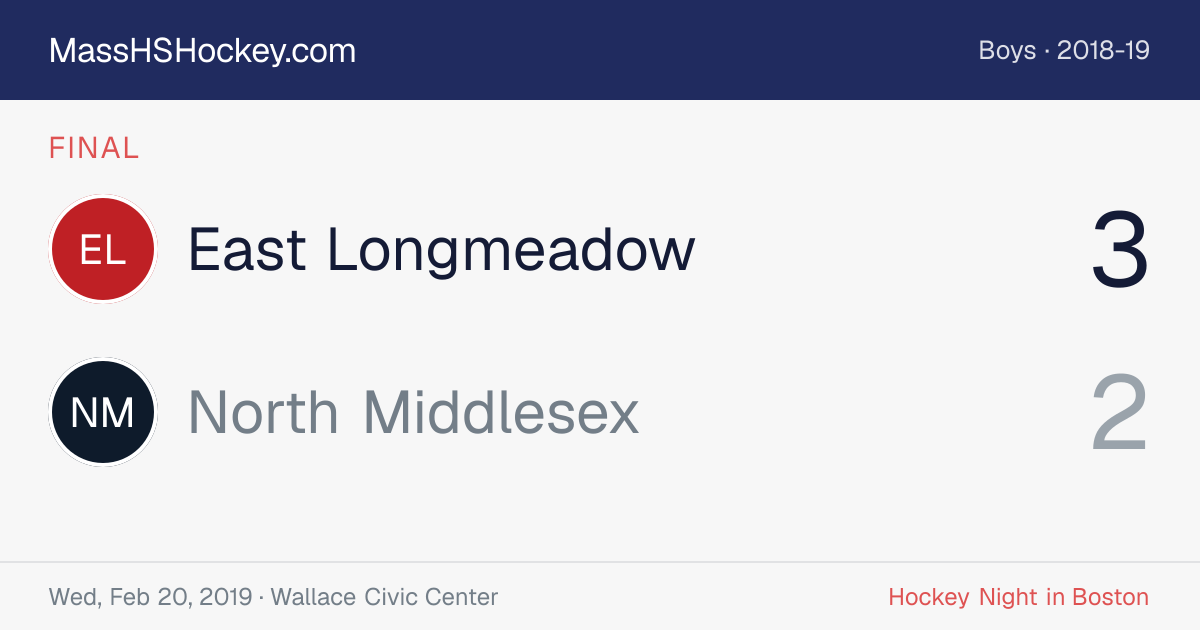 East Longmeadow at North Middlesex score card