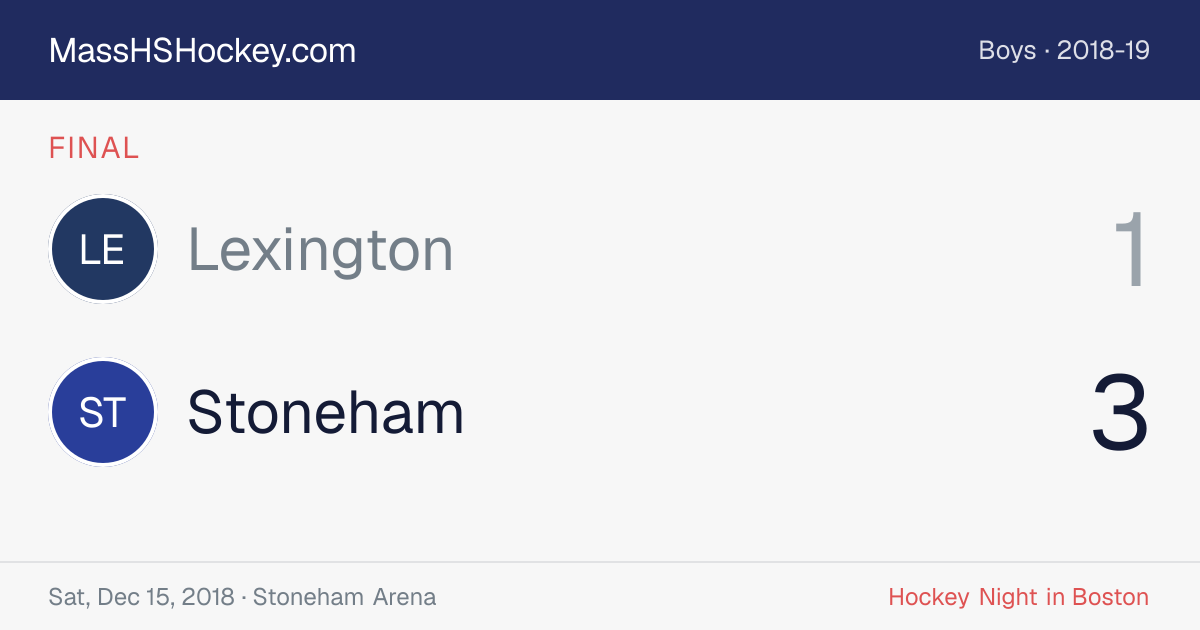 Lexington at Stoneham score card