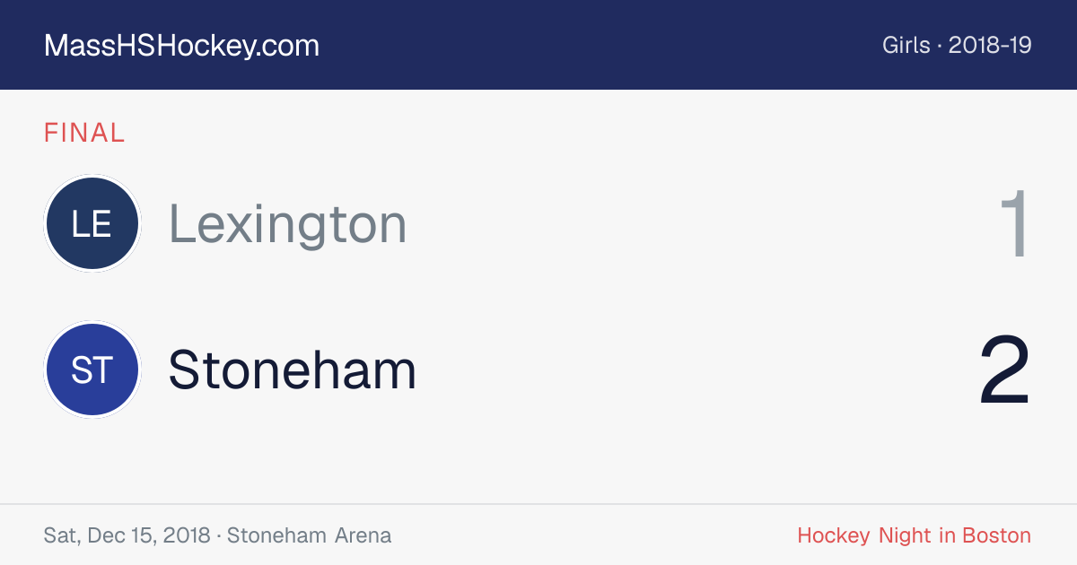 Lexington at Stoneham score card