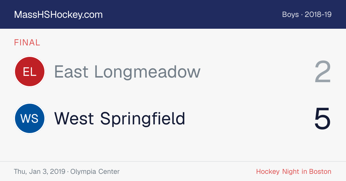East Longmeadow at West Springfield score card