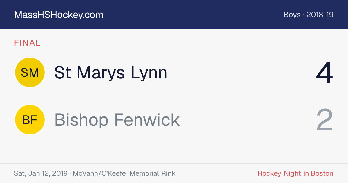 St Marys Lynn at Bishop Fenwick score card