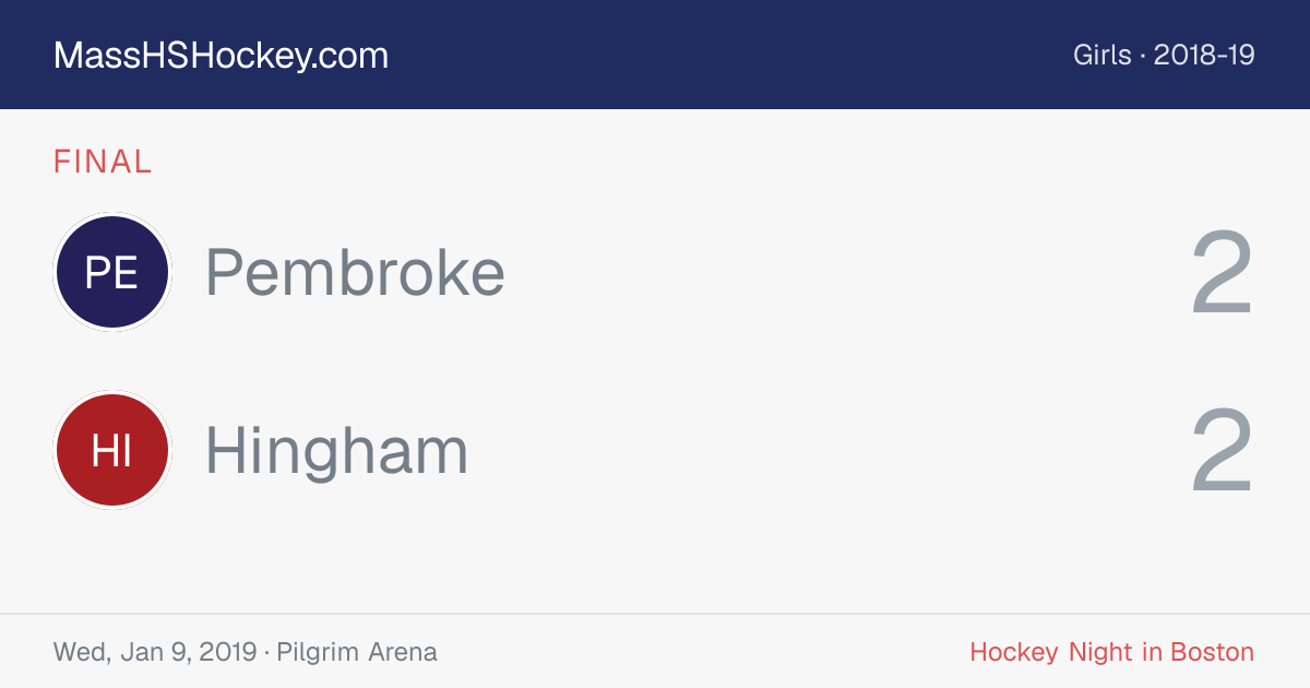 Pembroke at Hingham score card