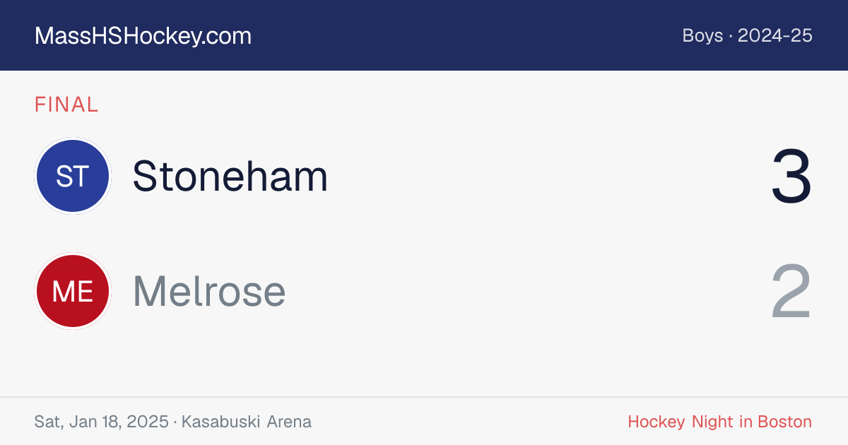 Stoneham at Melrose score card