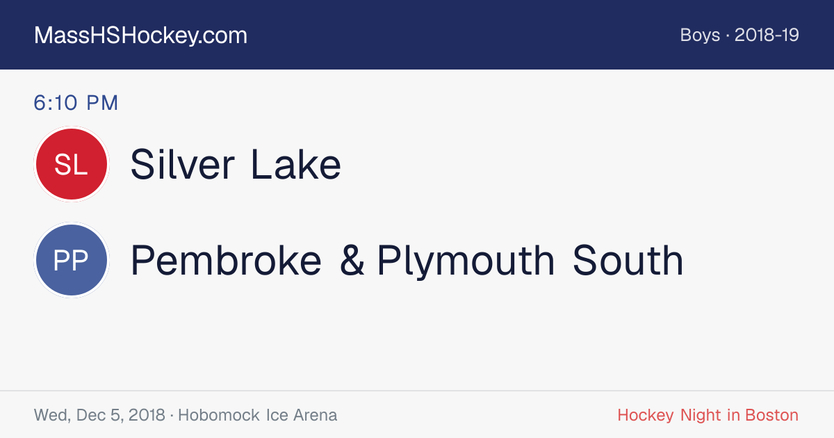 Silver Lake at Pembroke & Plymouth South score card