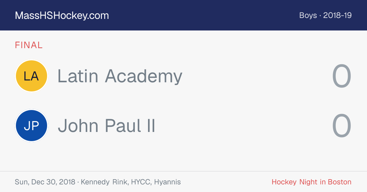 Latin Academy at John Paul II score card