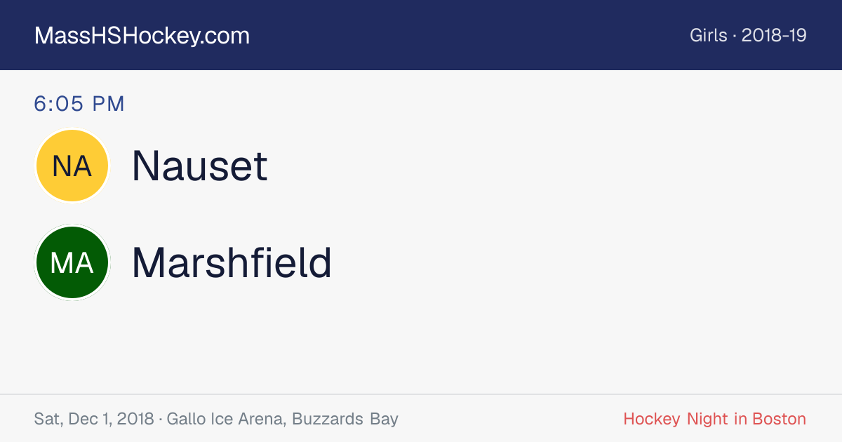Nauset at Marshfield score card