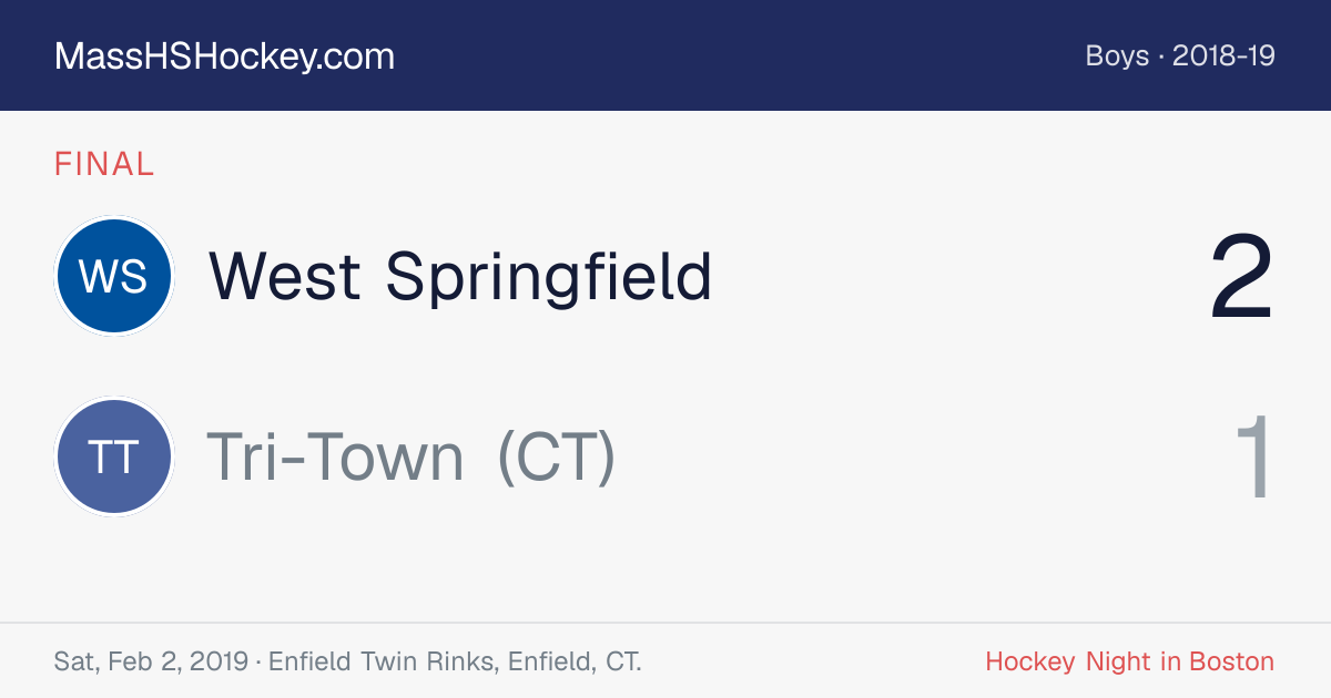 West Springfield at Tri-Town (CT) score card