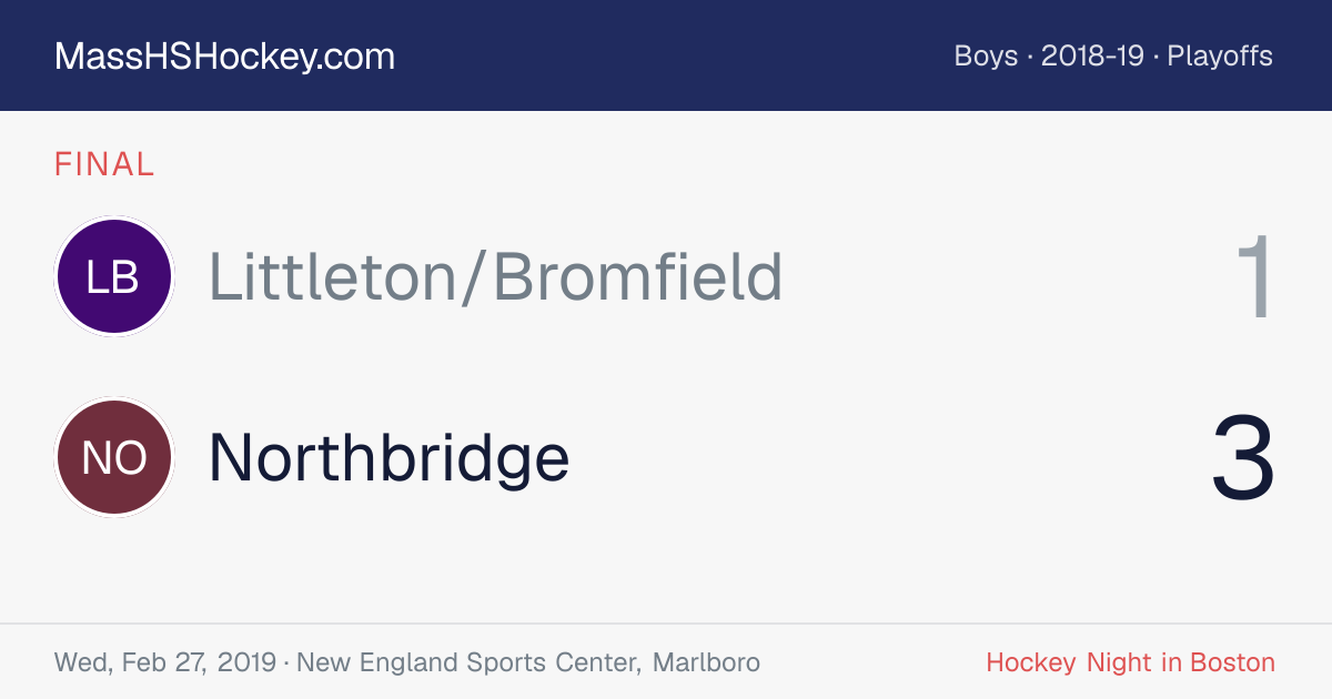 Littleton/Bromfield at Northbridge score card