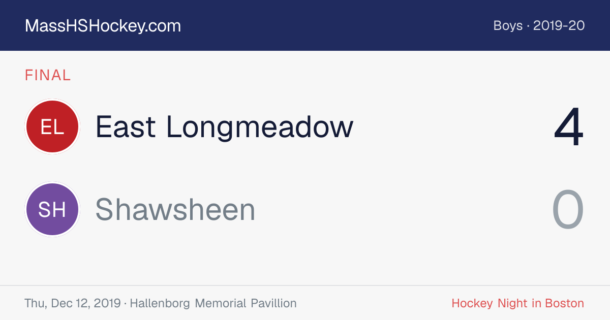 East Longmeadow at Shawsheen score card