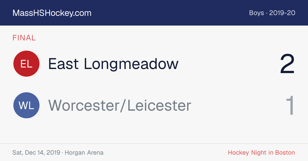 East Longmeadow at Worcester/Leicester score card