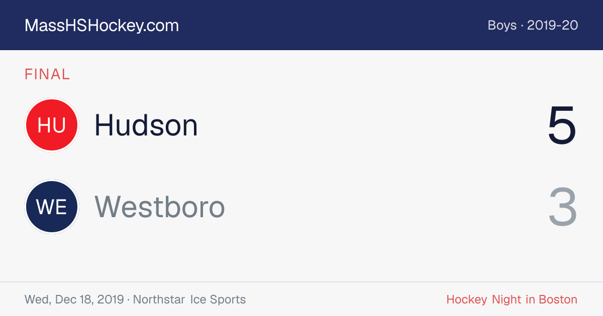 Hudson at Westboro score card