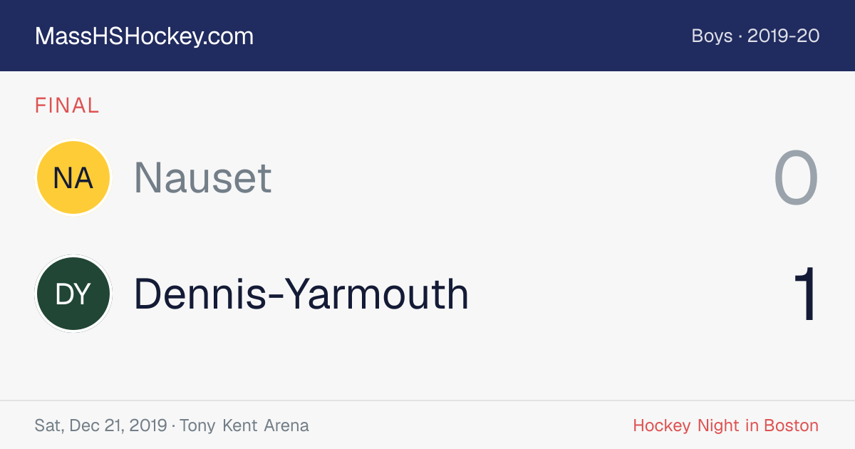 Nauset at Dennis-Yarmouth score card