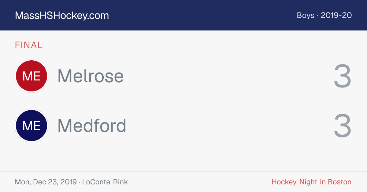 Melrose at Medford score card