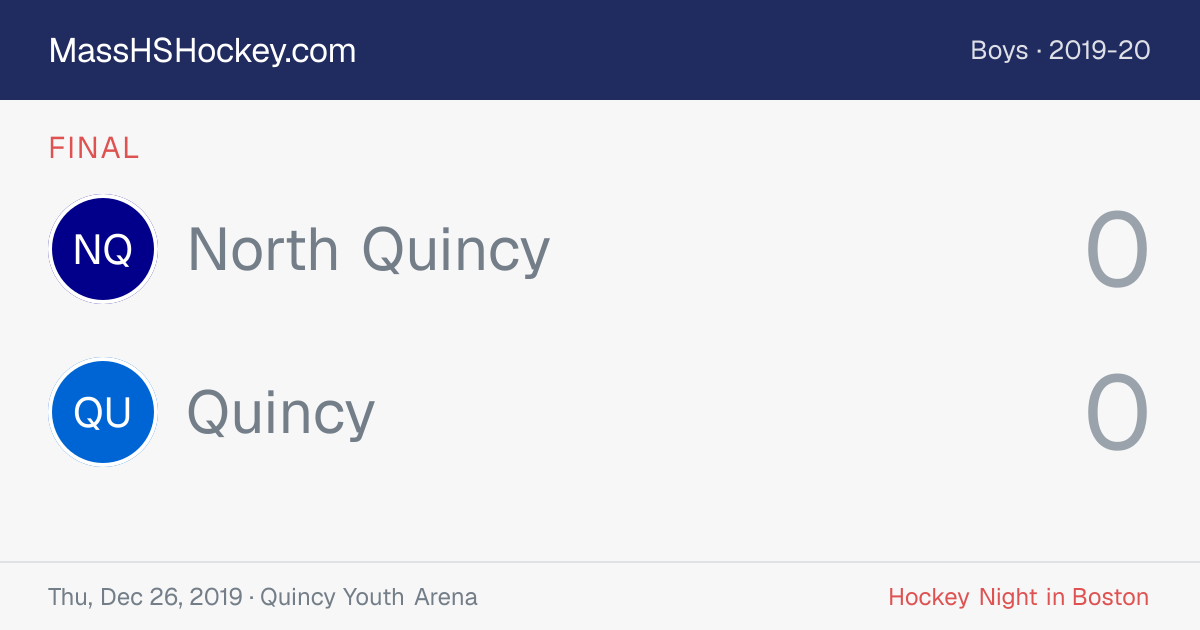 North Quincy at Quincy score card