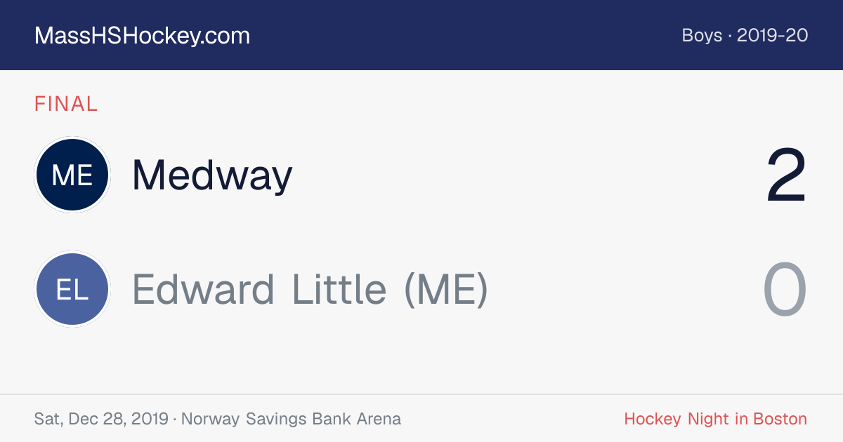 Medway at Edward Little (ME) score card