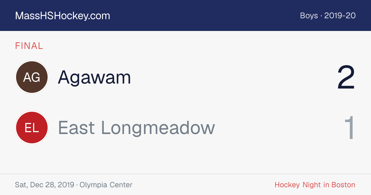 Agawam at East Longmeadow score card