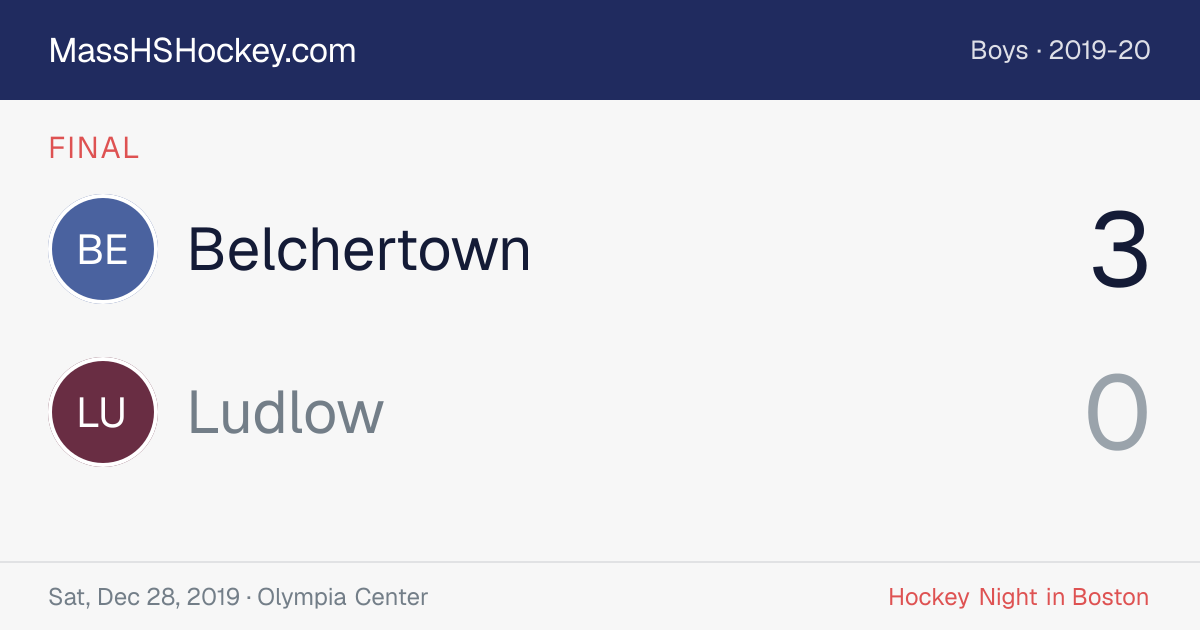 Belchertown at Ludlow score card