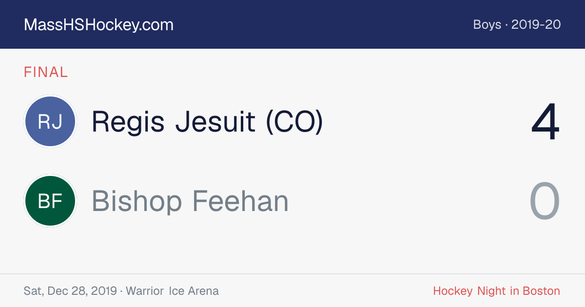 Regis Jesuit (CO) at Bishop Feehan score card