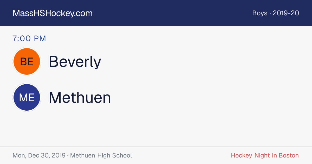 Beverly at Methuen score card