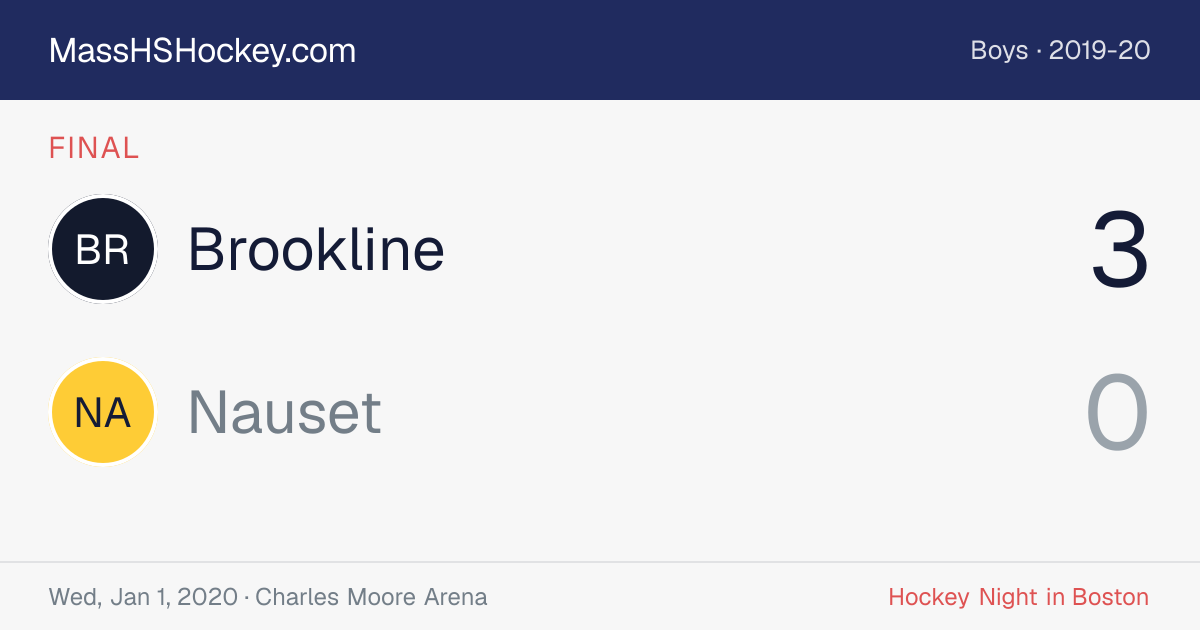 Brookline at Nauset score card
