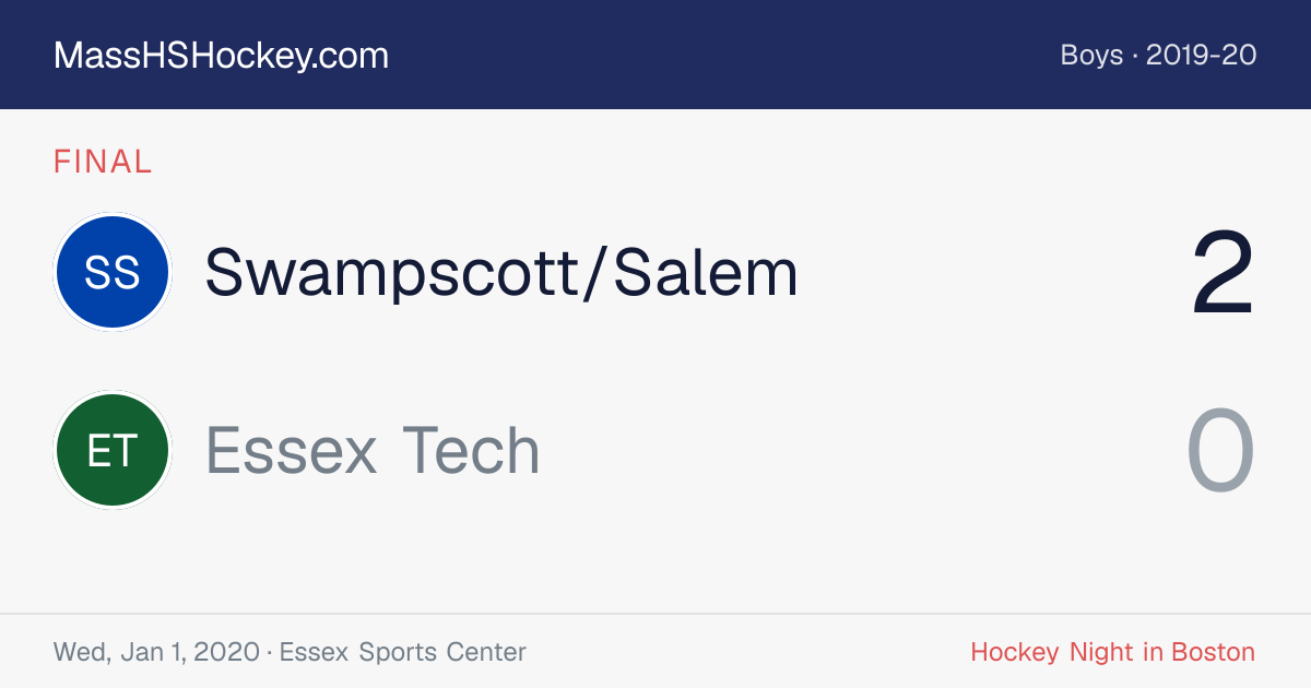 Swampscott/Salem at Essex Tech score card