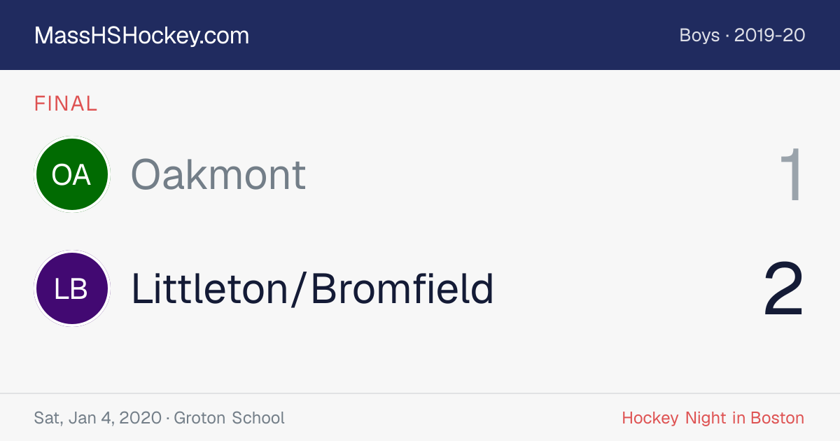 Oakmont at Littleton/Bromfield score card