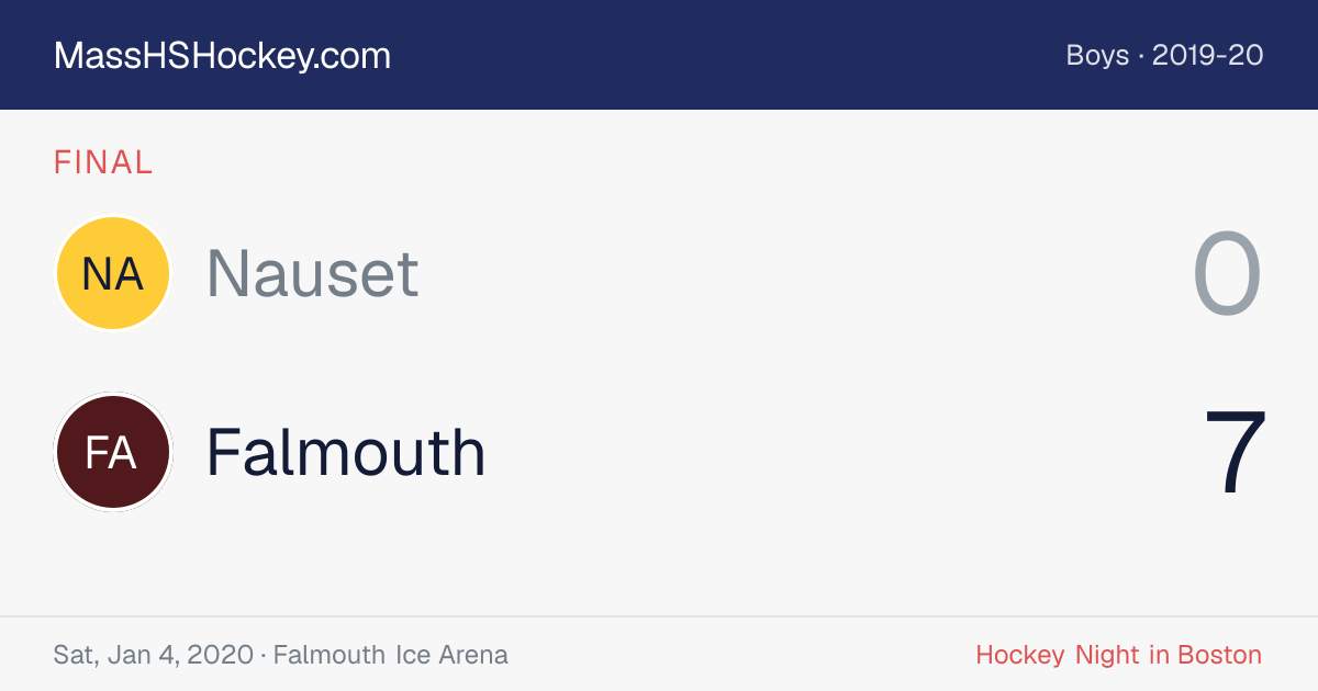 Nauset at Falmouth score card