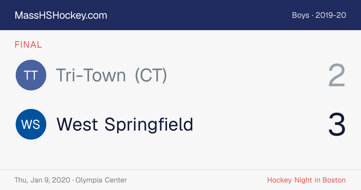 Tri-Town (CT) at West Springfield score card