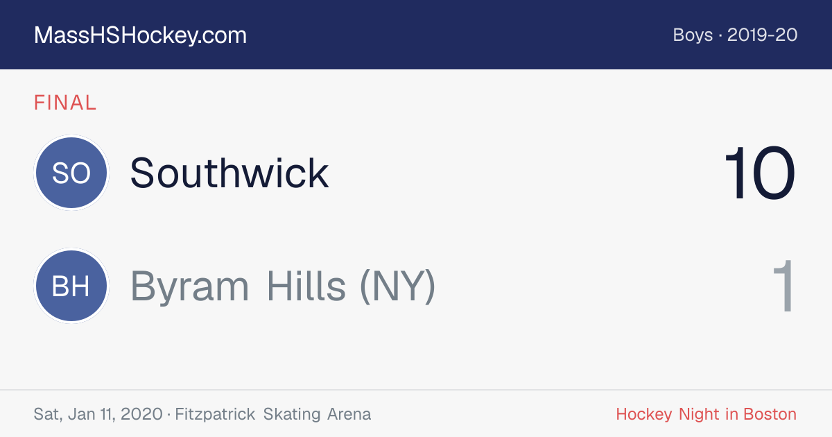 Southwick at Byram Hills (NY) score card