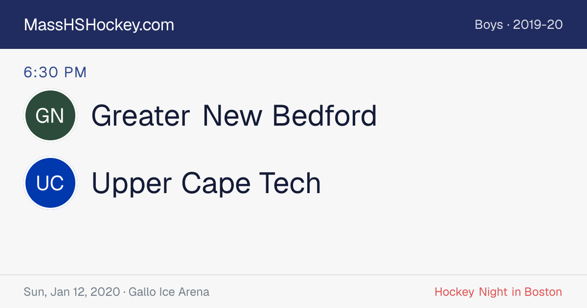 Greater New Bedford at Upper Cape Tech score card