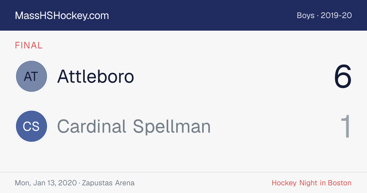 Attleboro at Cardinal Spellman score card