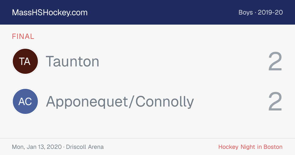 Taunton at Apponequet/Connolly score card
